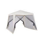 Mh - tonnelle barnum saturn beige et moustiquaires noires