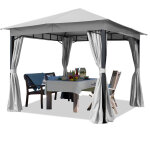 Tonnelle de jardin 3x3 m env. env. 180g / m² pavillon avec bâche de toit imperméable tente de jardin ... Tonnelle de jardin 3x3 m env. env. 180g / m² pavillon avec bâche de toit imperméable tente de jardin ...