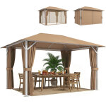 Tonnelle de jardin - pavillon - structure stable en m�tal 60mm uv50 + et 10 trous de drainage - polyester ...