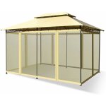 Costway - tonnelle de jardin pergola 3, 9 x 2, 9 x 2, 7 m moustiquaires amovibles 6 parois structure ...