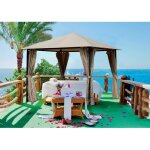 Tonnelle � 4 rideaux taupe 3x3m