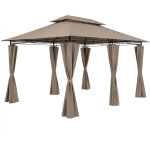 Tonnelle de jardin topas 3x4 m tente de rception avec toile hydrofuge pavillon pergola mobilier extrieur ...
