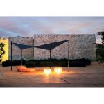 Homemaison - tonnelle papillon gris anthracite 3. 5x3. 5 m