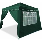 Tonnelle pavillon de jardin pliable 3x3m - 4 parois latrales avec fentres vert