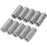 Tonysa 10 pi�ces �crou � tige longue, manchon hexagonal, attaches filet�es (m6 25)
