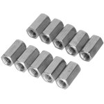 Tonysa 10 pi�ces �crou � tige longue, manchon hexagonal, attaches filet�es (m6 25)