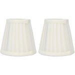 Tonysa 2 abat - jours doubles petits  clipser sur ampoule, en tissu confortable, pour lampe de table, ...