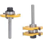 Tonysa 2pcs t shape router bit bit high speed ??steel wood milling cutter pour bricolage de menuiserie ...