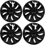 Tonysa 4 enjoliveurs de roue �l�gants et durables, noirs et robustes, 15 pouces, remplacement pour peugeot ...
