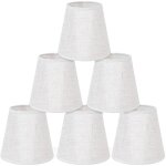 Tonysa lot de 6 mini abat - jours en lin e14, id�al pour une chambre, un hall, un bureau, un h�tel, etc. ...