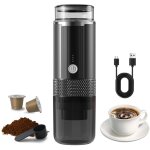 Tonysa cafeti�re �lectrique portable sans fil 2 en 1, mini cafeti�re avec c�ble de chargement usb, id�ale ...