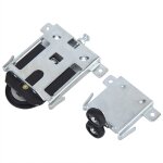 Tonysa coureurs de roues de porte coulissants r�glables durables, kit � rouleau de placard, alliage en ...