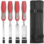 Tonysa ensemble de ciseaux � bois 5 pi�ces, manche antid�rapant, avec sac d'emballage, ensemble de ciseaux ...