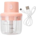 Tonysa hachoir � viande �lectrique rose 250 ml mini hachoir de cuisine chargeur usb