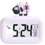 Tonysa horloge lectronique mignonne avec cran led, alarme lectronique de bureau, donnes, heure, calendrier ...