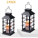 Tonysa lampes d'ext�rieur solaires, lanternes, bougies led, � poser ou � suspendre, lot de 2, id�ales ...