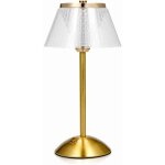 Tonysa lampe de table en cristal dor�, lampe de chevet r�tro blanche, lampe de chevet moderne avec base ...