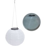 Tonysa lanterne chinoise en tissu solaire led �tanche, lampe � crochet suspendue pour jardin, f�te de ...