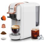 Tonysa machine  caf  capsules 4 en 1, compatible avec les capsules nes, dg, ese et le caf en poudre, ...