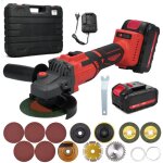 Meuleuse sans fil 21v, meuleuse d'angle avec professional disqueuse 2batterie 4. 0ah, clé, 9000 rpm, ... Meuleuse sans fil 21v, meuleuse d'angle avec professional disqueuse 2batterie 4. 0ah, clé, 9000 rpm, ...