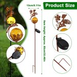 Tonysa neoglint lampes solaires d'ext�rieur pour paysage f�erique, lampe de pelouse, globe en verre craquel�, ...