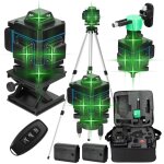 Niveau laser 4 x 360° vert 4d 16 line, autonivelant niveau laser, batterie rechargeable 3600 mah x 1, ... Niveau laser 4 x 360° vert 4d 16 line, autonivelant niveau laser, batterie rechargeable 3600 mah x 1, ...