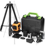 Tonysa niveau laser multifonctionnel 16 lignes, niveau de chantier 3d, mode impulsion extrieur, 2 batteries, ...