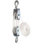 Tonysa poulie de palan  corde de 1100 livres - acier galvanis - 3 poulies - levage 2, 5m - corde de ...