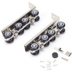 Tonysa poulie de rail de porte robuste � 8 roues, roue suspendue, accessoires de quincaillerie coulissante ...