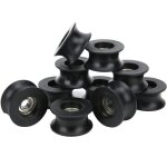 Tonysa roulement � rouleaux � rainure profonde en forme de u, 10 pi�ces, poulie rev�tue de nylon, rail ...