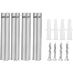 Tonysa supports de fixation en verre creux en acier inoxydable 1260 / 1280 mm pour clous publicitaires ...