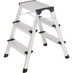 Toolcraft - to - 10104642 alliage d'aluminium escabeau double pliable, montage sans outils argent en ... Toolcraft - to - 10104642 alliage d'aluminium escabeau double pliable, montage sans outils argent en ...