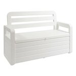 Toolmax - coffre de jardin en résine 270 litres blanc effet bois 132 x 58 x h89 cm protection anti uv ... Toolmax - coffre de jardin en résine 270 litres blanc effet bois 132 x 58 x h89 cm protection anti uv ...