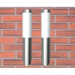 Applique murale d'extrieur 2 pcs acier inoxydable