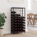 Torana - casier  bouteilles de 45 bouteilles noir 54x18x100cm fer forg