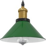 Lampe suspendue rglable hauteur e27 vert brillant  22cm mtal