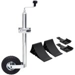 Torana - roue jockey 48 mm avec 1 pince divisée et des cales de roue Torana - roue jockey 48 mm avec 1 pince divisée et des cales de roue