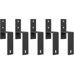 Supports de dérivation pour portes de grange 5 pcs rails plats Supports de dérivation pour portes de grange 5 pcs rails plats