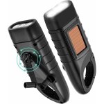 Torche � manivelle 2 pi�ces torche � manivelle solaire torche � dynamo led rechargeable avec manivelle ...