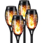 Torche solaire lumières Étanche, 4 pack 12led danse flamme scintillante lumières solaires décoration ... Torche solaire lumières Étanche, 4 pack 12led danse flamme scintillante lumières solaires décoration ...