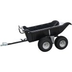 Torros - remorque double essieux 680 kg benne en plastique pe basculante 1750 x 1012 x 454 mm ahr680p4 ...