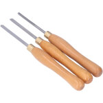 Tour � bois, outil de tournage, ciseau, manche en h�tre, insert en acier pour le travail du bois, bricolage, ...