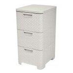 Tour de bureau 3 tiroirs de 14l, style - tour de rangements pratique pour outils, linge, papiers & autres ...