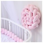 Tour de lit tress� 3m coleur de rose tour de lit b�b� - -