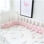 Tour de lit tress� 3m coleur de rose tour de lit b�b�,