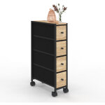 Tour de rangement 4 tiroirs utah sur roulettes colonne gain de place design industriel
