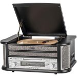 Tourne - disque - avizar - cambridge - bluetooth - cd - k7 - am / fm - noir