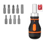 Tournevis � cliquet, tournevis magn�tique avec 9 embouts, embout rotatif � 180�, mini tournevis, outils ...