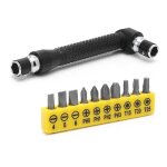 Feiyue - tournevis  douille 10 en 1  tte coude en l, cl double, embout plat torx