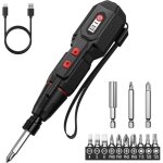 Tournevis �lectrique sans fil 4. 2v rechargeable - kit visseuse avec 13 embouts, 3 r�glages de couple ...